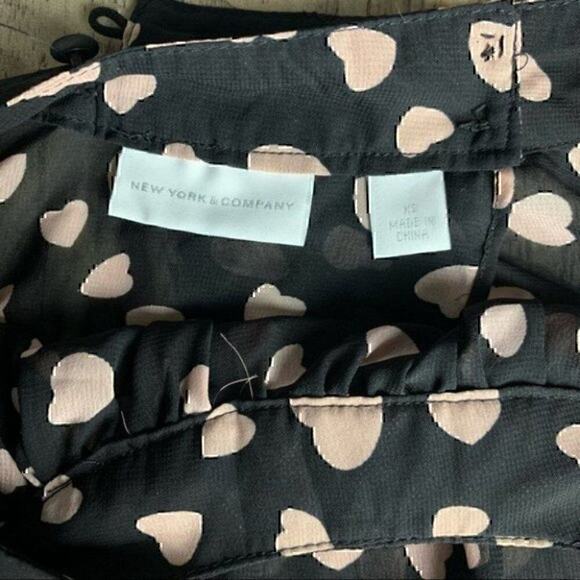 New York & Company Blouse Womens XS Coquette Office Whimsigoth Swiftie Sheer - Picture 10 of 11